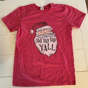 Christmas Shirt Santa Ho Ho Ho Yall Southern Fried Design Small S tshirt